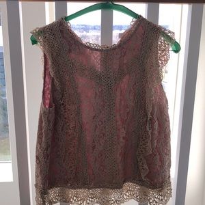 Lovely lace sleeveless blouse